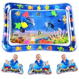 Yummy Baby Inflatable Tummy Time Premium Quality Water Mat, The Perfect Play Time Activity to Help Develop Your Baby’s Coordination (Dolphin)
