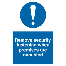 Pack of five - Remove Security When Occupied Sign - 100x150mm - A6P