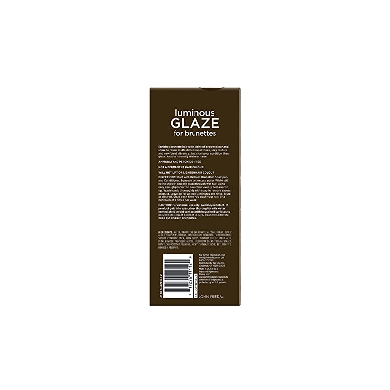 John Frieda Brilliant Brunette Luminous Color Glaze, 6.5 Ounces