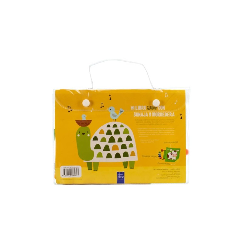 Libro para Bebés de Tela Suave: Vaca con Sonaja