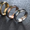Happyyami 1pc Smart Temperature Display Couple Ring Chic Steel Jewelry