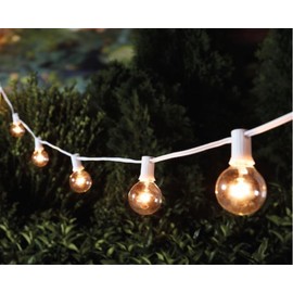 Portfolio 28-ft 25-Light White-Shade Incandescent Plug-in Bulbs String Lights
