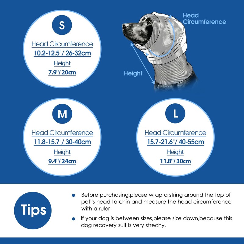 SUNFURA No Shake Ear Wraps for Dogs, Dog Ear Cover