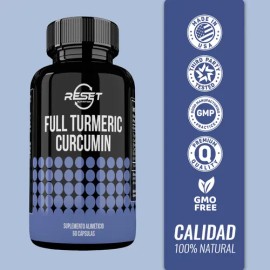 Reset Nutrition Turmeric Cúrcuma Salud Articulaciones 60cáps Sin Sabor