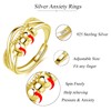 Loutade Silver Anxiety Rings, 925 Sterling Silver Women's Anxiety Ring,
