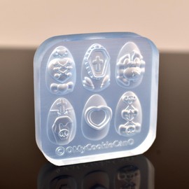 Nail Molds for Charms Halloween Skull Cross Designs Carving Template Silicone Nail Tools for Women DIY Manicure Supplies