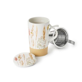 Teemando Smilla Tin 100 g Tin Plate Square Lid Matt 7.3 x 7.3 x 10 cm