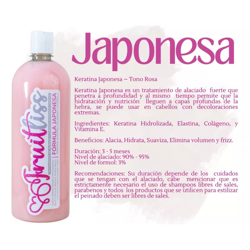 Fabricante de Keratinas Keratina Fruitliss Japonesa Ultra Alaciado 500ml