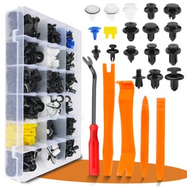 OTUAYAUTO 390Pcs Car Plastic Rivets Fasteners Kit - 18 Most Popular Sizes Clips Replacement for Subaru Toyota, Body & Interior Retainer Clips, Auto Push Pin Rivets