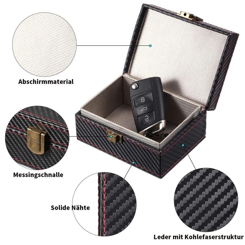FOVNOT Faraday Box for Car Keys, Key Pendant Protection Signal