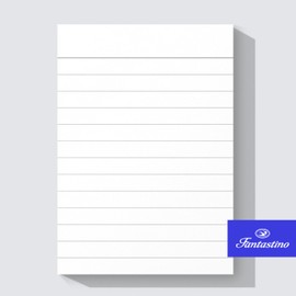 Fantastino A7 Ruled Notepad - Pack of 16 Value Pack, 800 Sheets (50 Per Pad) 90 g/m² Premium Paper. Small Notes with Lines. Tearable Writing Pad for Office, Home, School, University