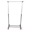 DESIGNSCAPE3D Rolling Clothing Garment Rack with Shoe Shelf, Stainless Steel,