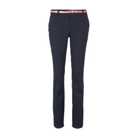Tom Tailor Women's Slim Chino with Belt, 10668 - Sky Captain Blue