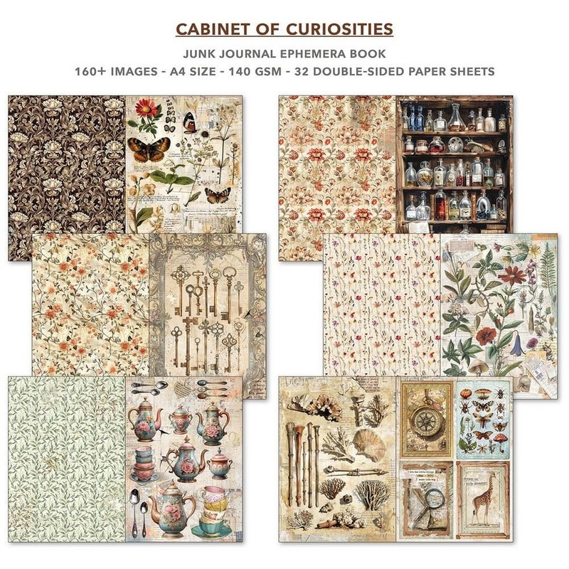 Ciao Bella Cabinet Of Curiosities Ephemera Book & Junk Journal