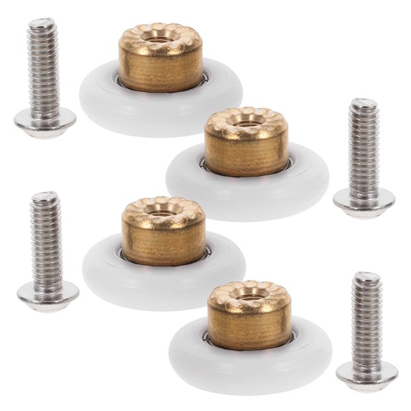 SHINEOFI 4pcs Shower Door Rollers with Nylon Bearing Pulleys for