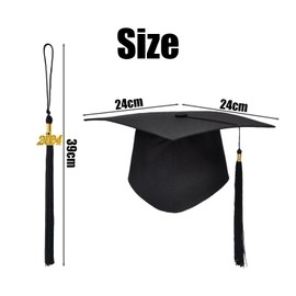 1 Graduation Hat, 1 Piece 2024 Tassel, Student Tassel Graduation Hat, Bachelor's Degree Unisex Graduation Hat, Graduation Decoration Hat, Graduation Cap Headband, Adjustable Graduation Cap