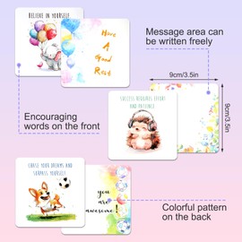 GODAYS 60 PCS Notes for Lunch Box, 3.5" Inspirational Cards, Positive Affirmations Cards for Lunch Box, Motivational Gifts Note Cards with Quotes for Students, Employees, Teachers, Coworkers Back to School Gifts