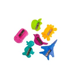 6 x Novelty Sharpeners Pencil Sharpener Stationary School Design Party Bag Fillers