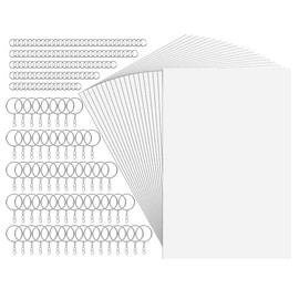 Snblzhef 225PCS Shrinky-Dink Kit, Shrink Plastic Sheets Kit with 25PCS Shrinky-Dink Paper,100PCS Keychains and Open Ring