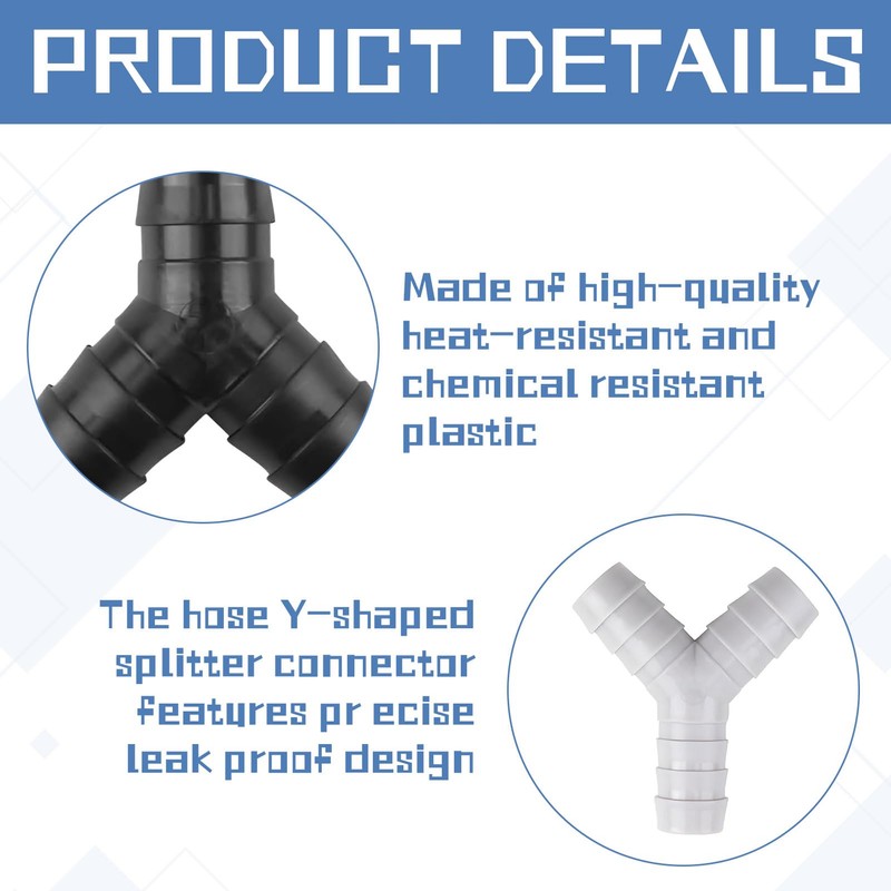 Washing Machine Waste Splitter 2pcs 2 Way y Splitter for