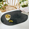Erwin Müller Placemats Set of 2 Washable Graphite Oval Size: