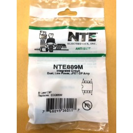 ECG / NTE NTE889M Dual Low-Power JFET Operational Amplifier IC ~ 8 Pin DIP (ECG889M)