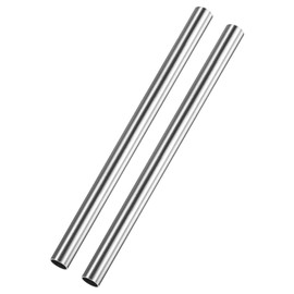 M METERXITY 2-Pack 250mm 304 Stainless Steel Tube, 15mm OD 1mm Wall Thickness Seamless Stainless Steel Tubing for Construction/Machining/DIY Crafting, Metal Straight Pipe [15x0.04x10IN]