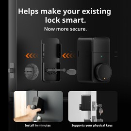 SwitchBot Smart Lock Pro, Keyless Entry Door Lock, Smart Door Lock Front Door, Electronic Smart Deadbolt, Fits Your Existing Deadbolt in Minutes, Add SwitchBot Hub2 to Support Matter, Alexa and Google