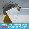 ITTAR Scrub Brush with Long Handle, 10" Wide Stiff Bristles