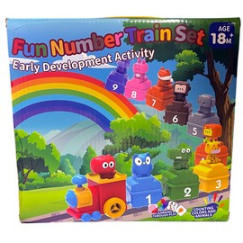 AMYKCNO Fun Number Train Set Montessori Toys 1-4 Years Early Development Activity