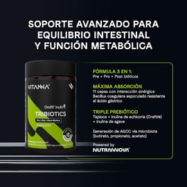Tribiotics Probioticos, Prebioticos y Posbióticos | 60 Billones UFC | Fórmula 3 en 1 con 11 Cepas | Certificado FST | Equilibrio Intestinal | 120 Cáps