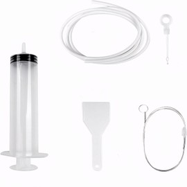 Refrigerator Cleaning Set, 5-Piece Fridge Drain Cleaning Brush, Ice Scraper, Brush, Injector & Excavator Tube HSYTEK