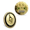 AtSKnSK Masonic Hiram Abiff Skull Symbol, Brass Coin with Masonic