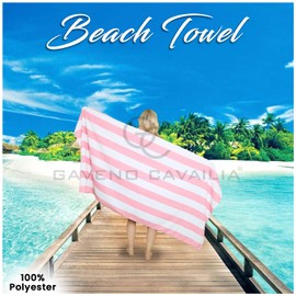 GC GAVENO CAVAILIA Microfiber Beach Towel Large - Super Absorbent Sand Free Beach Towels - Extra Large Beach Towel for Adults (100x200 cm) - Soft, Compact, Lightweight (1 Piece) - Baby Pink