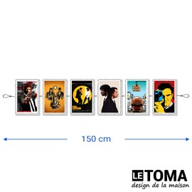 LeTOMA Photo Rope, Picture Wire with Extremely Strong Neodymium Magnets and Suction Cups - Extra-Strong Magnetic Rope, Guaranteed Hold for Photos and Postcards - Also Sticks to Windows