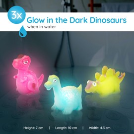 Exciting Bath Toy Set with Colorful Basketball Hoop & 3 Balls, Light-Up Floating Dinosaurs, Wind-Up Whale and Turtle — Ideal for Indoor and Outdoor Play, Ages 3 and Up