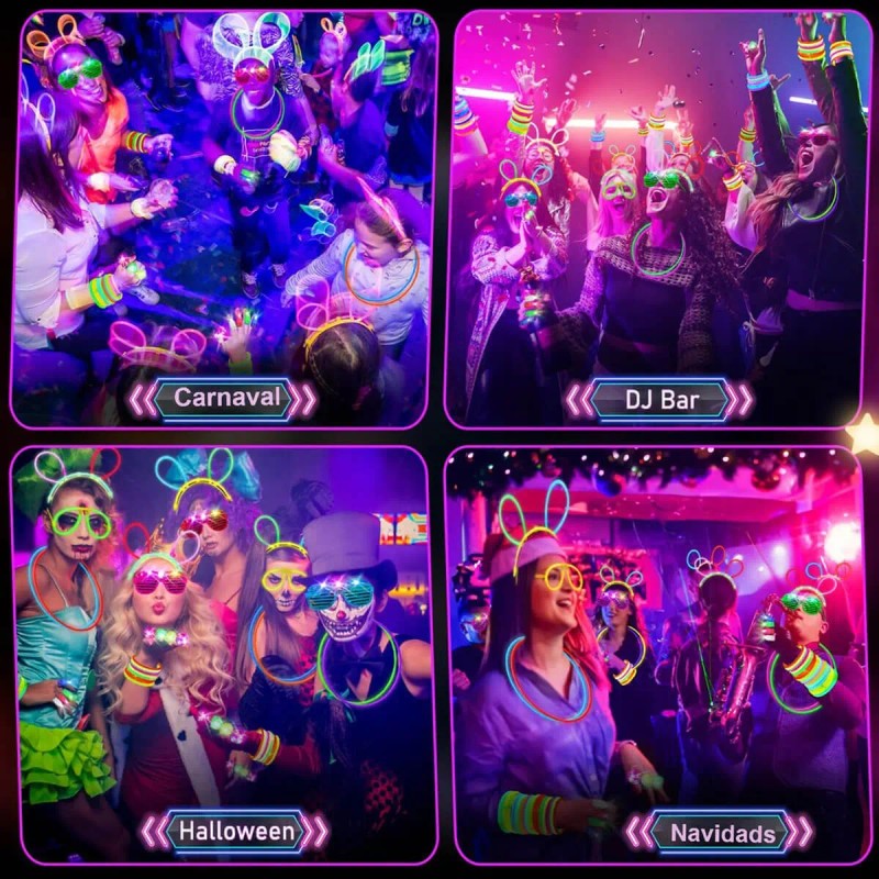 256pzs Juegos Luminosos Neón Luz Eventos Regalo Fiesta Boda
