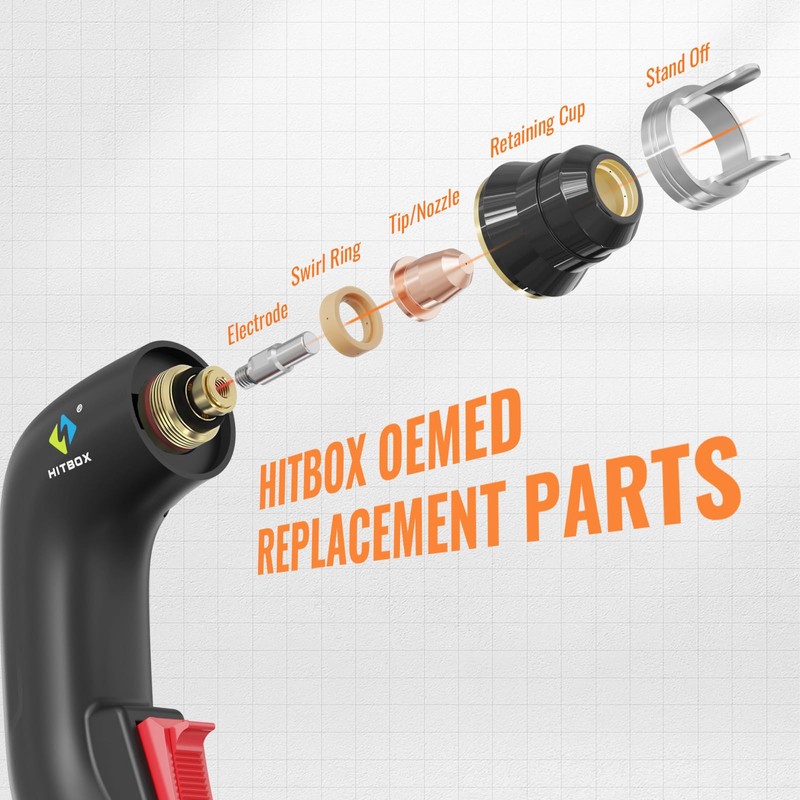 HITBOX S45 Plasma Cutter Accessory Kit, Suitable for Most Low-Frequency