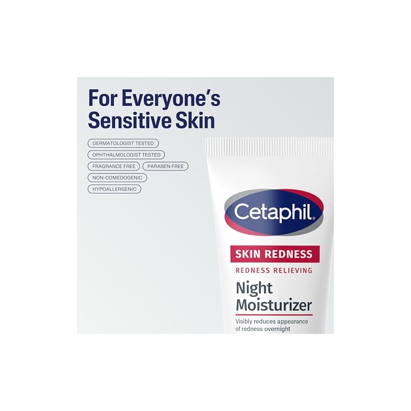 Cetaphil Redness Relieving Night Moisturizer, 1.7 Ounce