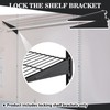 Wonderjune 6 Pcs Adjustable Locking Shelf Bracket 16 Inch Shelf