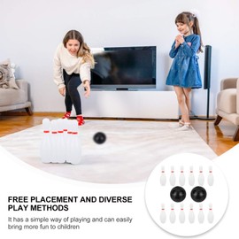 STOBOK Kids Bowling Balls Set Includes 10 Pins and 2 Balls, Mini Bowling Game Toy Indoor or Outdoor Games Birthday Gift for Kids Toddlers Boys Girls