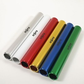 Nispo Baton School Sports Day Relay Aluminum Batons 6-Piece Set Relay Baton Elementary Use 25CM