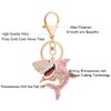 Medifier Sparkling Cute Keychains Rhinestone Charms Shark Key Ring for