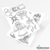 Stickerscape Christmas Colour-in Window Stickers (Nativity) | Christmas Craft for