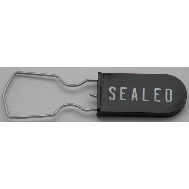 Plastic Padlock Security Seal with Large Shackle Metal Wire (Black,