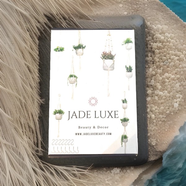 Jade Luxe NIB Macrame Plant hanger 7 PCs bohemian beaded