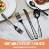 20 Pcs Black Silverware Set, Food-Grade Stainless Steel Flatware Set