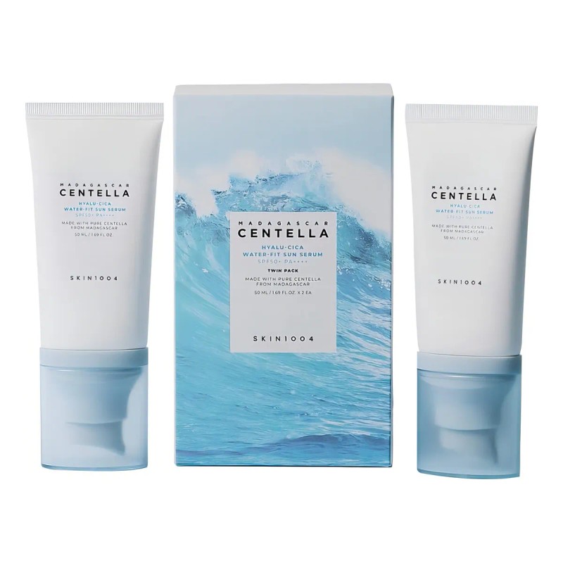 Madagascar Centella Hyalu Cica Sunserum Bloqueador Twin Pack