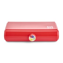 Caboodles Take It Tote Limited Edition Retired Colors, Makeup Travel Case with Large Built-in Mirror, Crayola's Orange Red