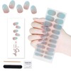 WOKOTO 1 Sheet Semi Cured Gel Nail Strips With Wood